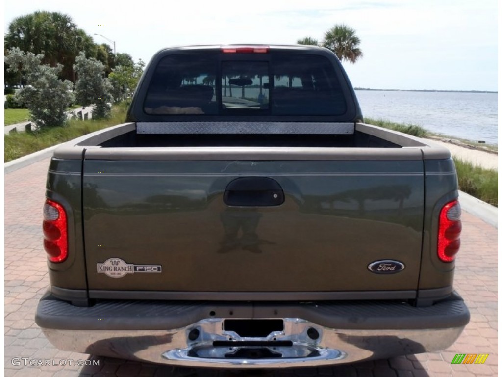 2002 F150 King Ranch SuperCrew 4x4 - Estate Green Metallic / Castano Brown Leather photo #5