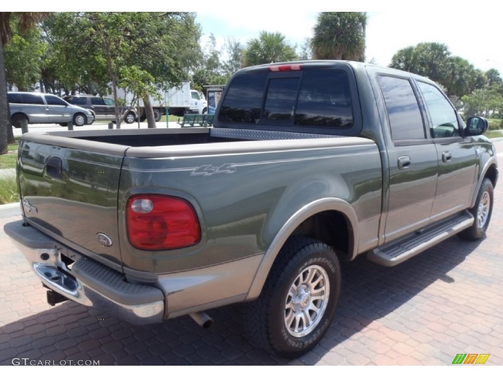 2002 F150 King Ranch SuperCrew 4x4 - Estate Green Metallic / Castano Brown Leather photo #6