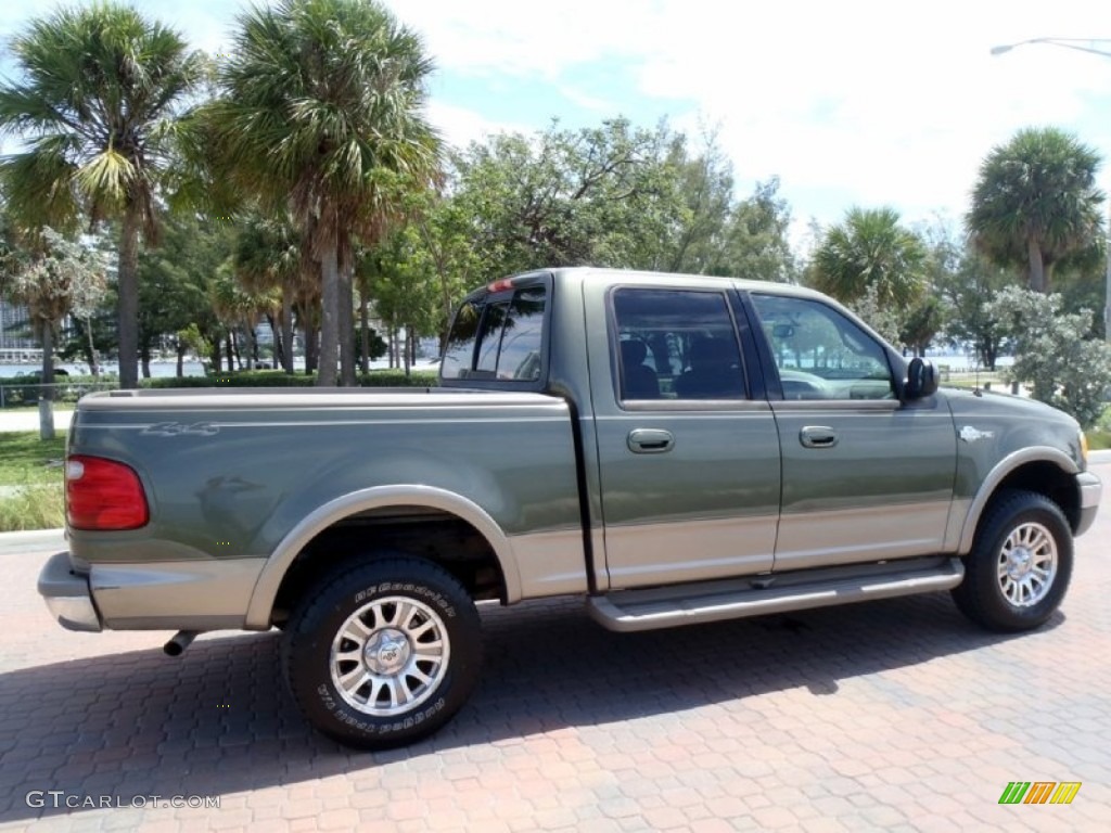 Estate Green Metallic 2002 Ford F150 King Ranch SuperCrew 4x4 Exterior Photo #68364082