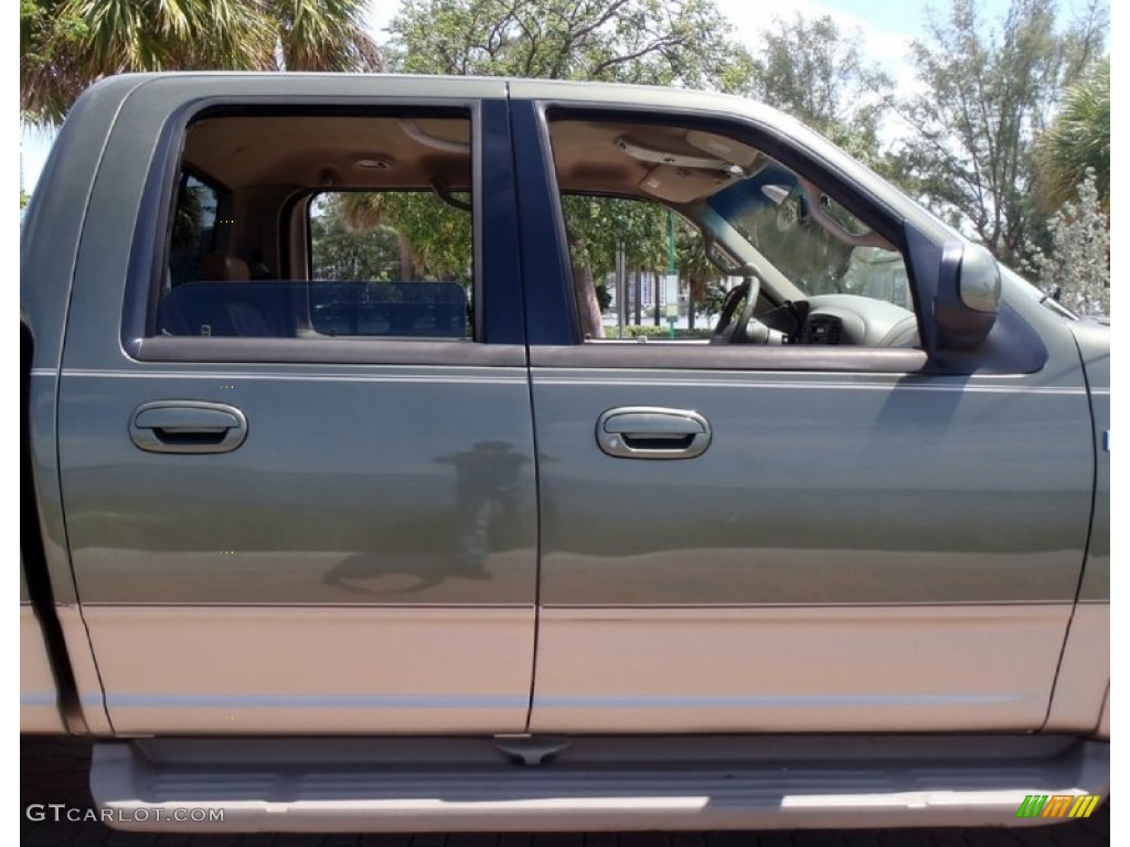 2002 F150 King Ranch SuperCrew 4x4 - Estate Green Metallic / Castano Brown Leather photo #28