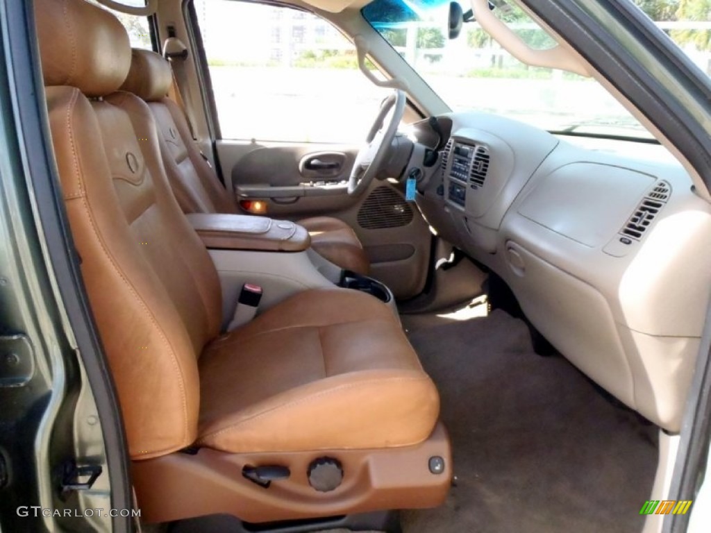 Castano Brown Leather Interior 2002 Ford F150 King Ranch SuperCrew 4x4 Photo #68364307