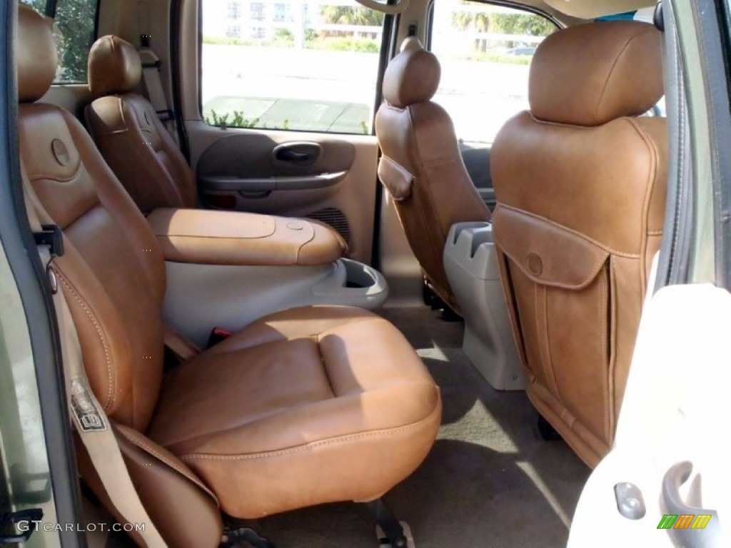 Castano Brown Leather Interior 2002 Ford F150 King Ranch SuperCrew 4x4 Photo #68364382