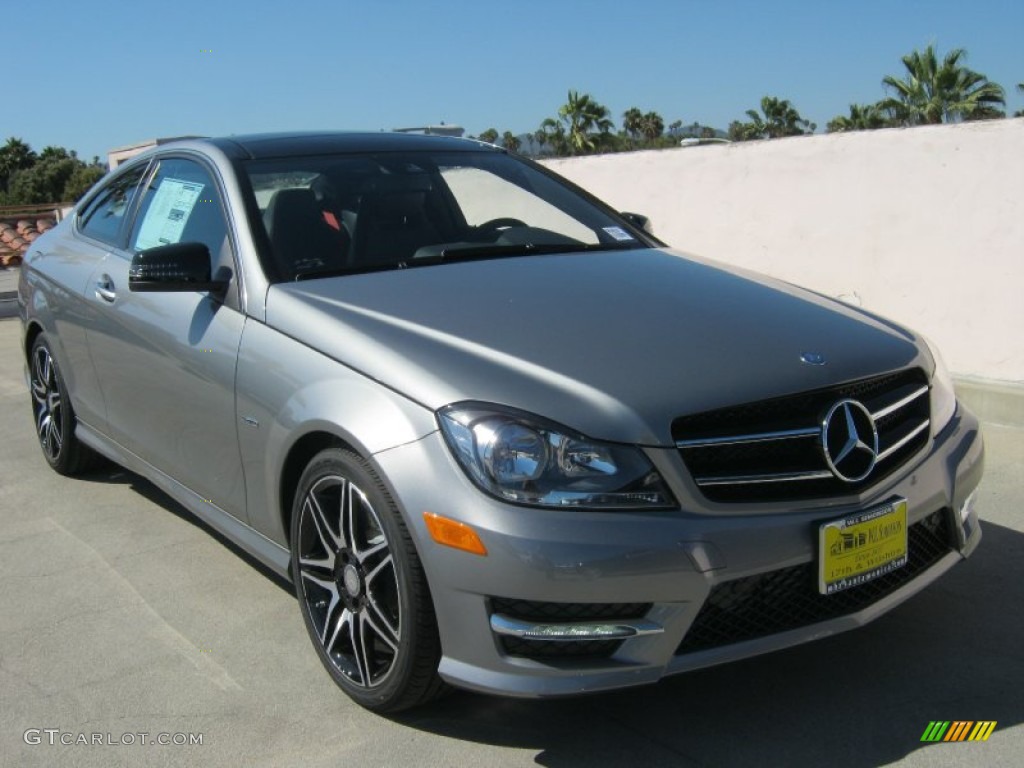 2013 C 250 Coupe - Palladium Silver Metallic / Black photo #1