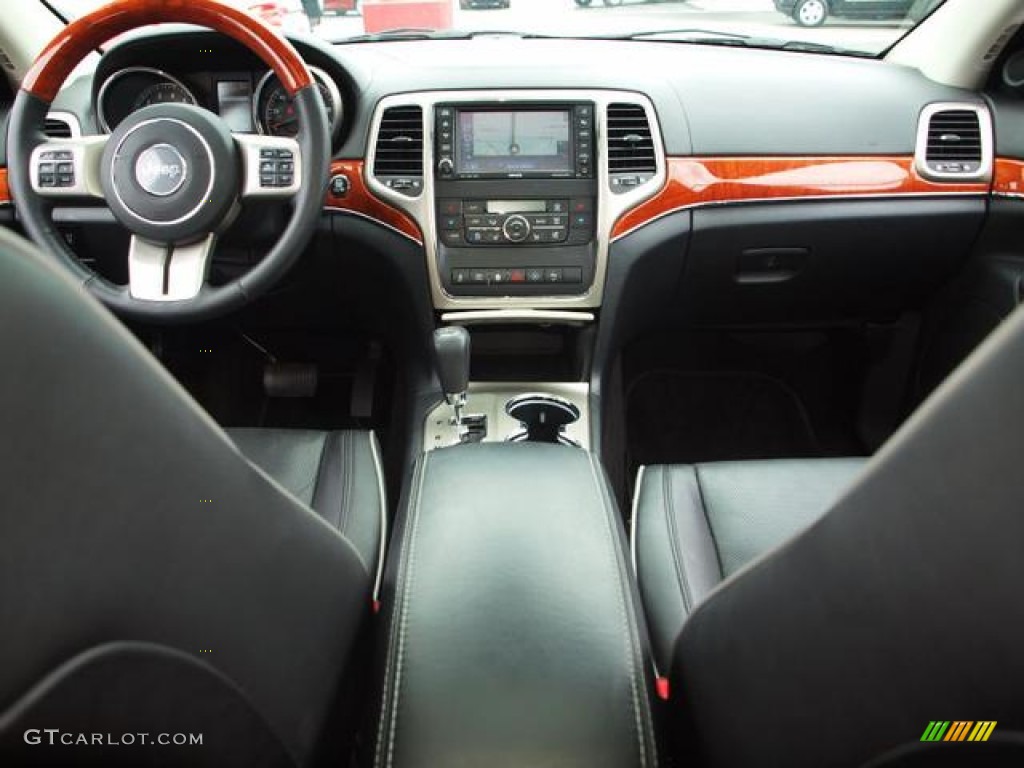 2012 Jeep Grand Cherokee Overland 4x4 Black Dashboard Photo #68364826