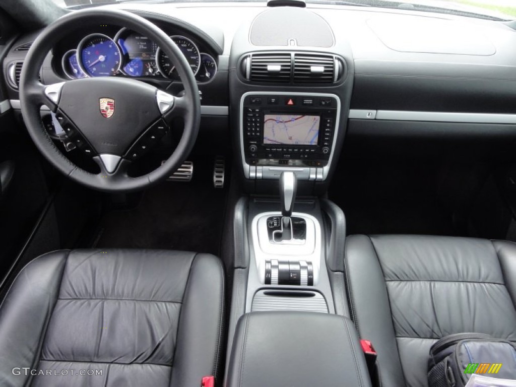 2008 Porsche Cayenne Turbo Black Dashboard Photo #68365681