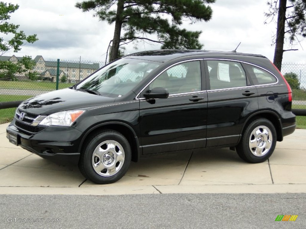 2010 CR-V LX - Crystal Black Pearl / Ivory photo #9