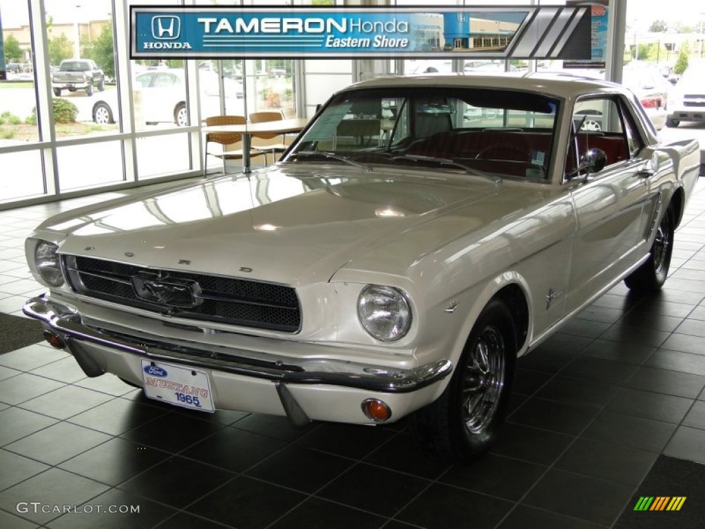 1965 Mustang Coupe - Wimbledon White / Red photo #1