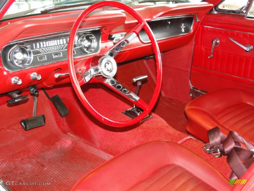 Red Interior 1965 Ford Mustang Coupe Photo #68366275