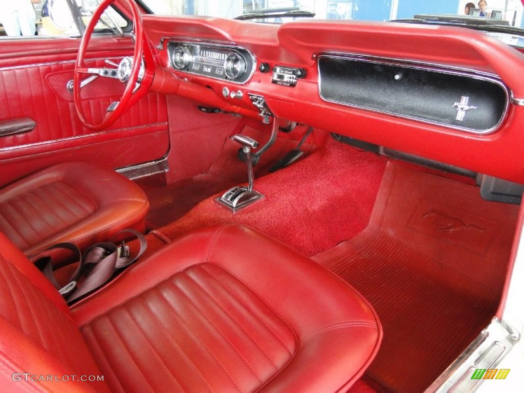 1965 Ford Mustang Coupe Red Dashboard Photo #68366299