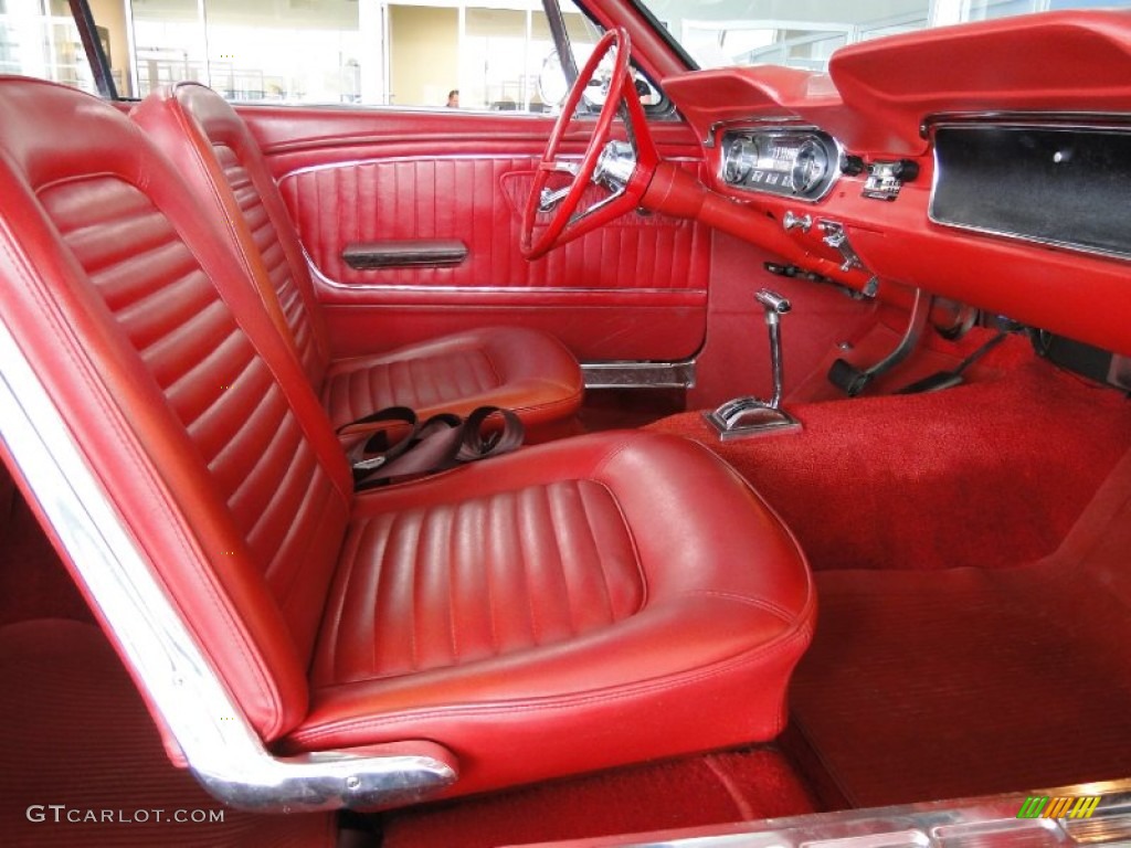 Red Interior 1965 Ford Mustang Coupe Photo #68366302