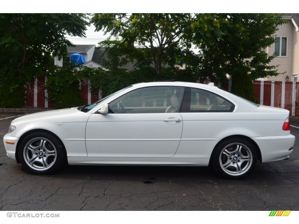 2006 3 Series 330i Coupe - Alpine White / Sand photo #4