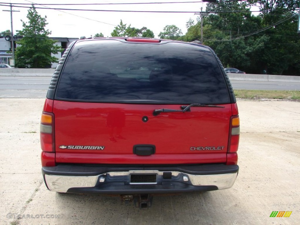 2000 Suburban 1500 LS 4x4 - Victory Red / Graphite photo #3