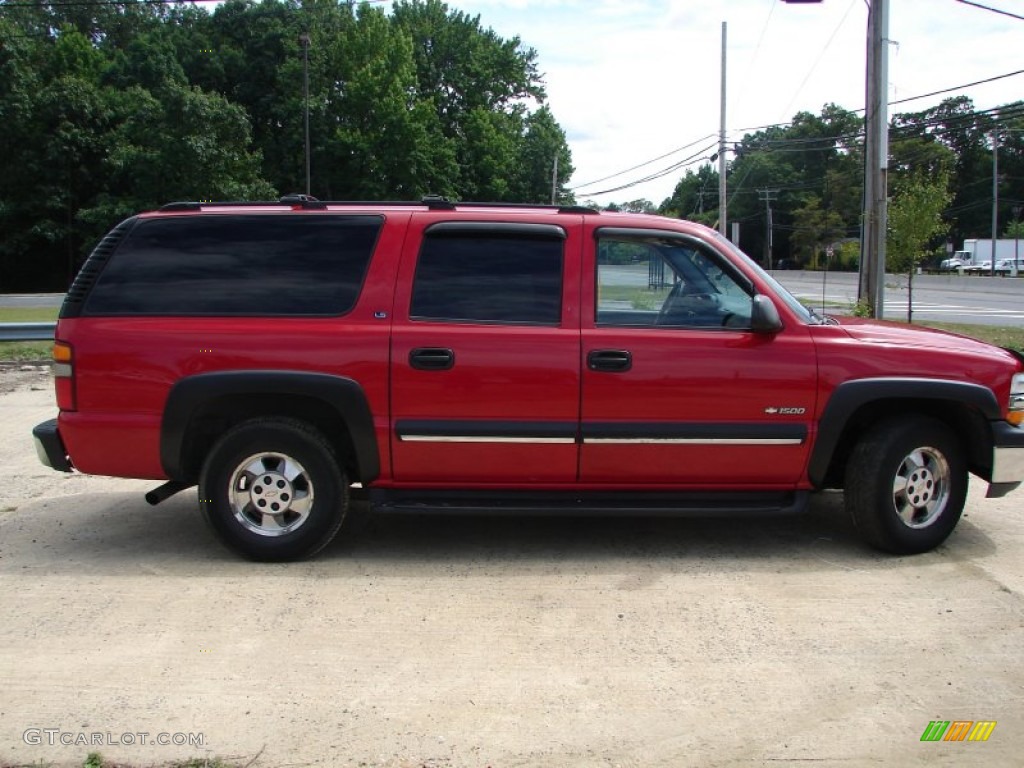 2000 Suburban 1500 LS 4x4 - Victory Red / Graphite photo #12