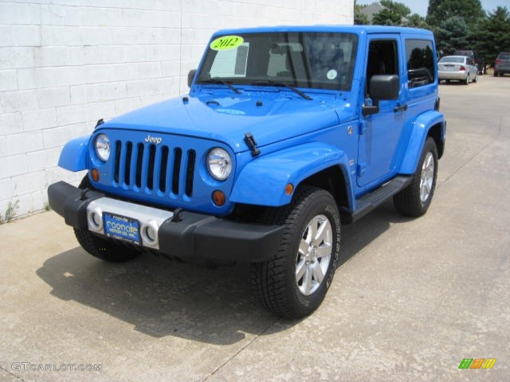 2012 Wrangler Sahara 4x4 - Cosmos Blue / Black photo #2