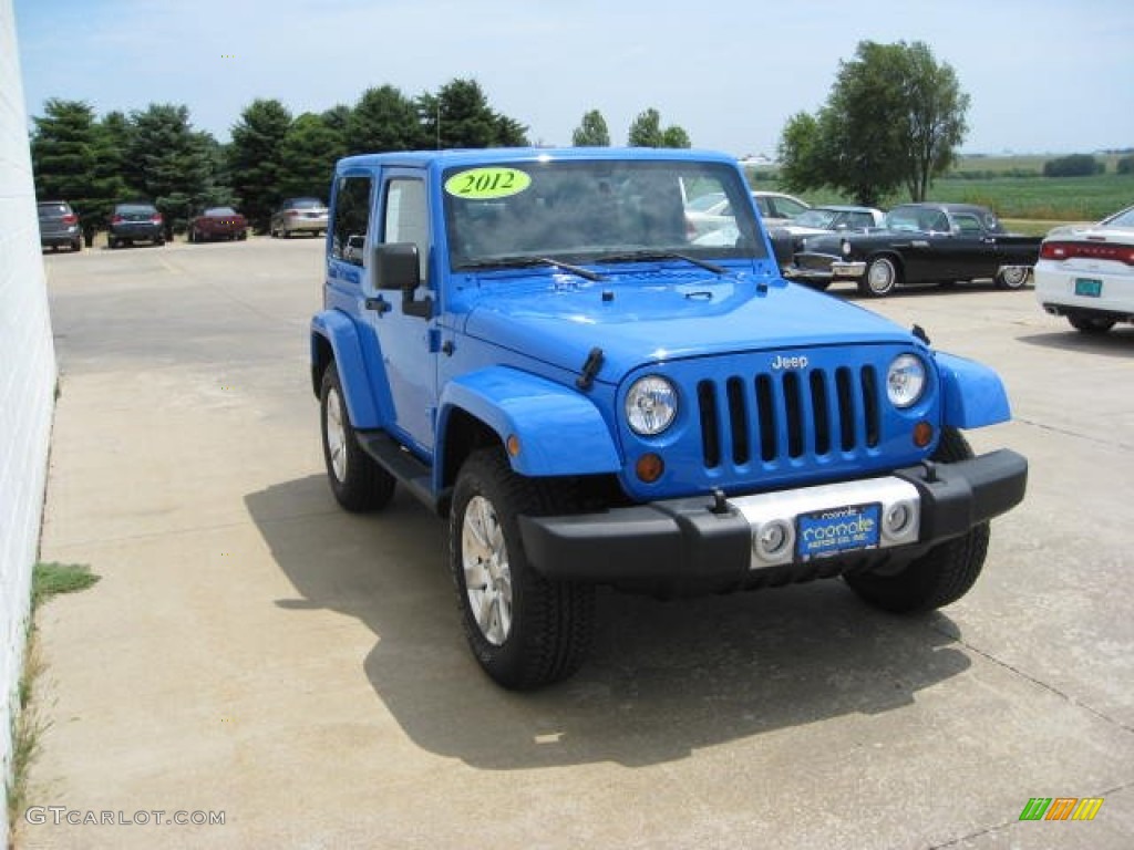 2012 Wrangler Sahara 4x4 - Cosmos Blue / Black photo #5