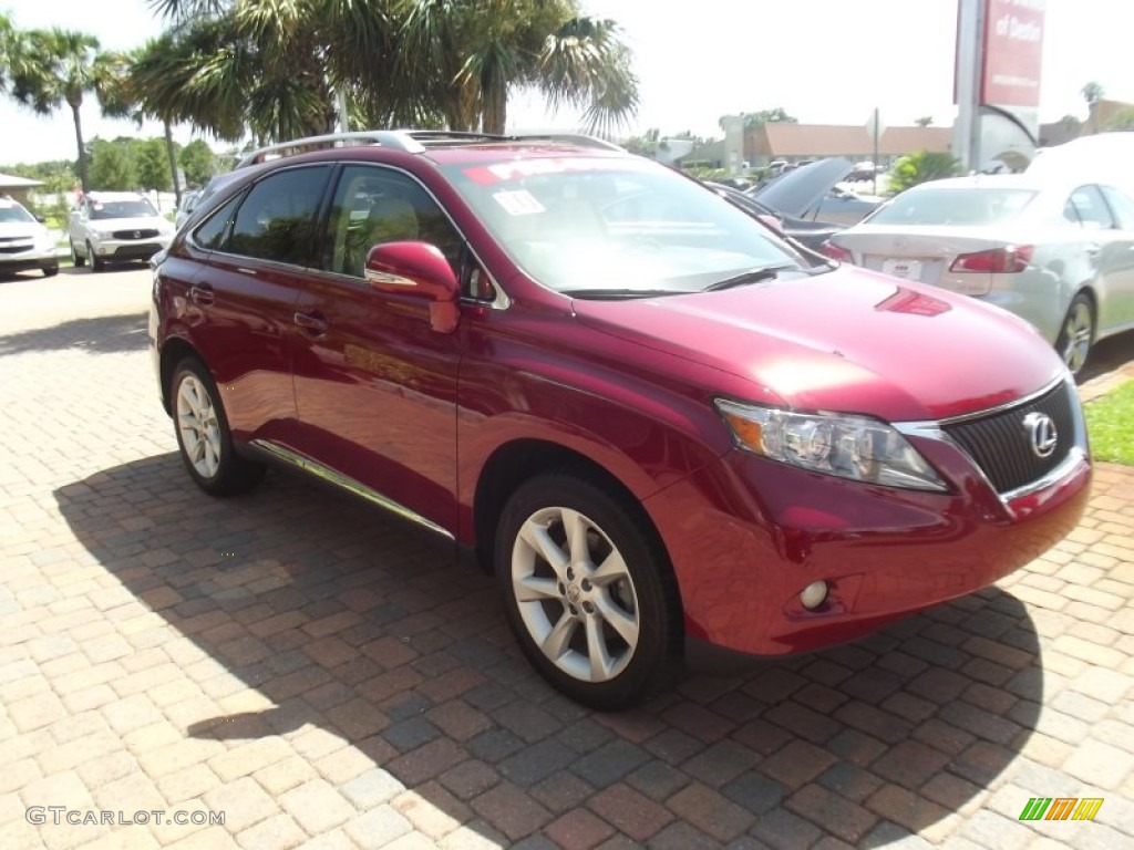 2010 RX 350 - Matador Red Mica / Parchment/Brown Walnut photo #7