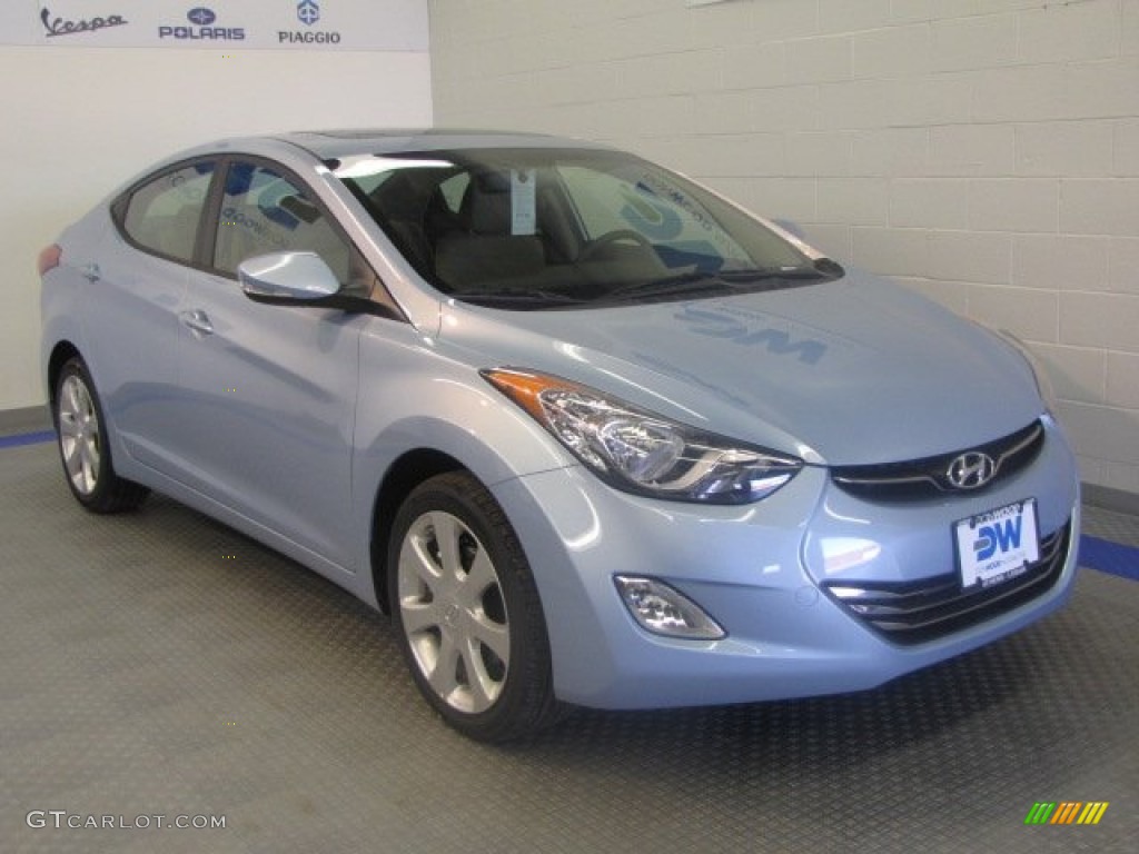 2011 Elantra Limited - Blue Sky Metallic / Beige photo #1