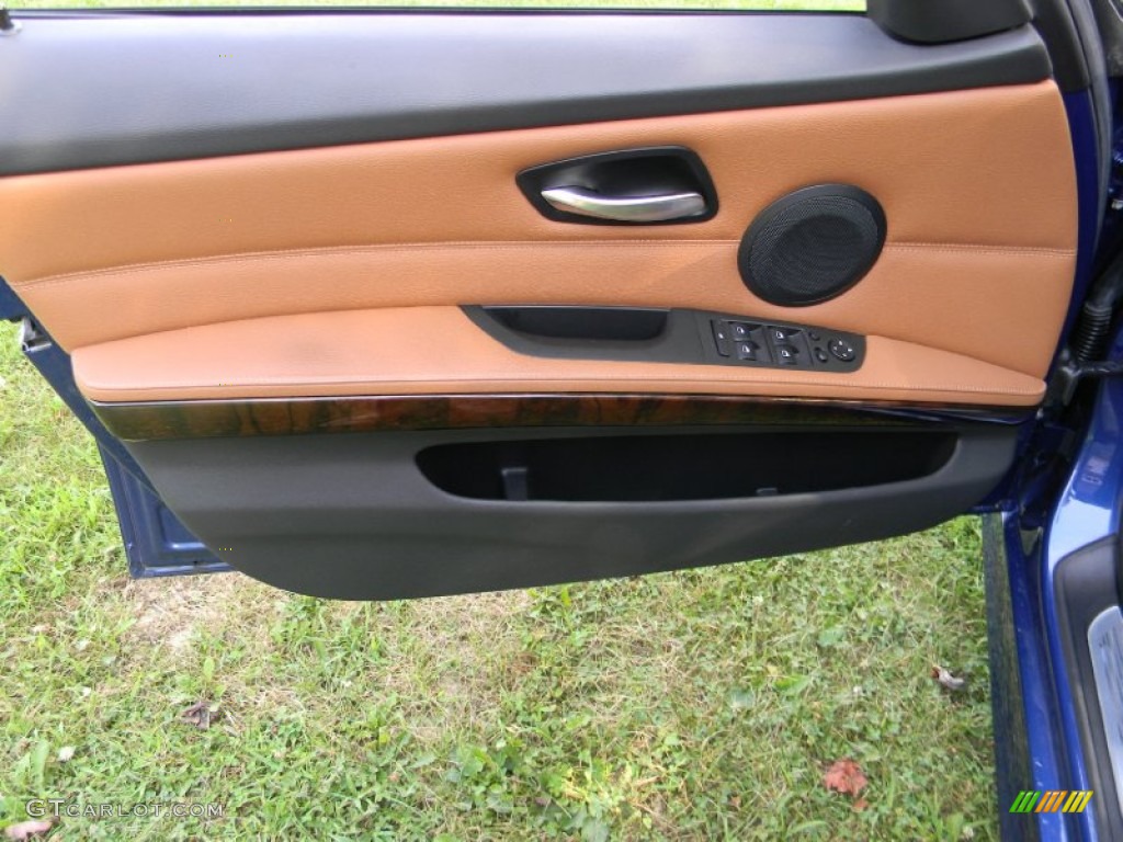 2011 BMW 3 Series 328i Sedan Saddle Brown Dakota Leather Door Panel Photo #68373699
