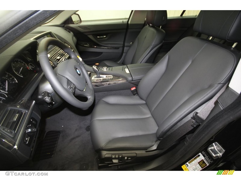 Black Interior 2013 BMW 6 Series 640i Gran Coupe Photo #68375097