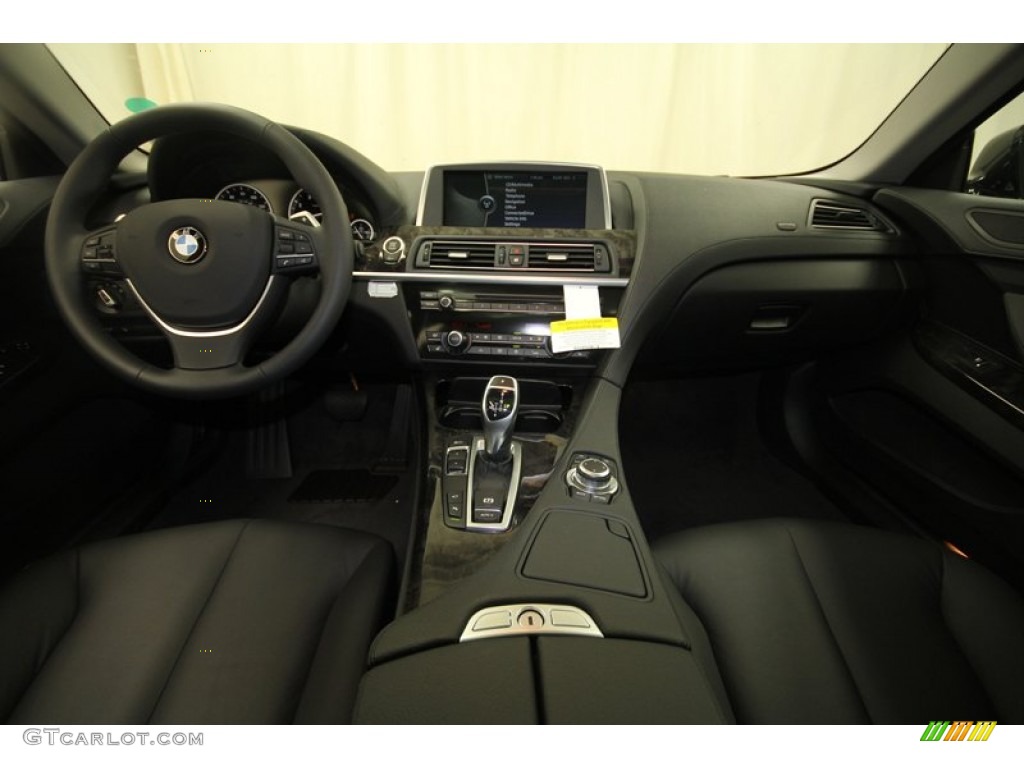 2013 BMW 6 Series 640i Gran Coupe Black Dashboard Photo #68375105