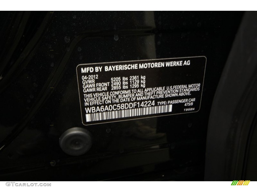 2013 6 Series 640i Gran Coupe - Black Sapphire Metallic / Black photo #10