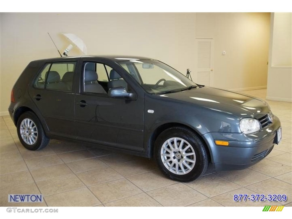 2005 Golf GL TDI 4 Door - Blue Anthracite Metallic / Gray photo #13