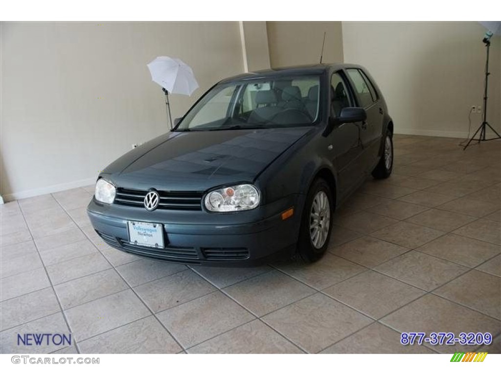 2005 Golf GL TDI 4 Door - Blue Anthracite Metallic / Gray photo #63