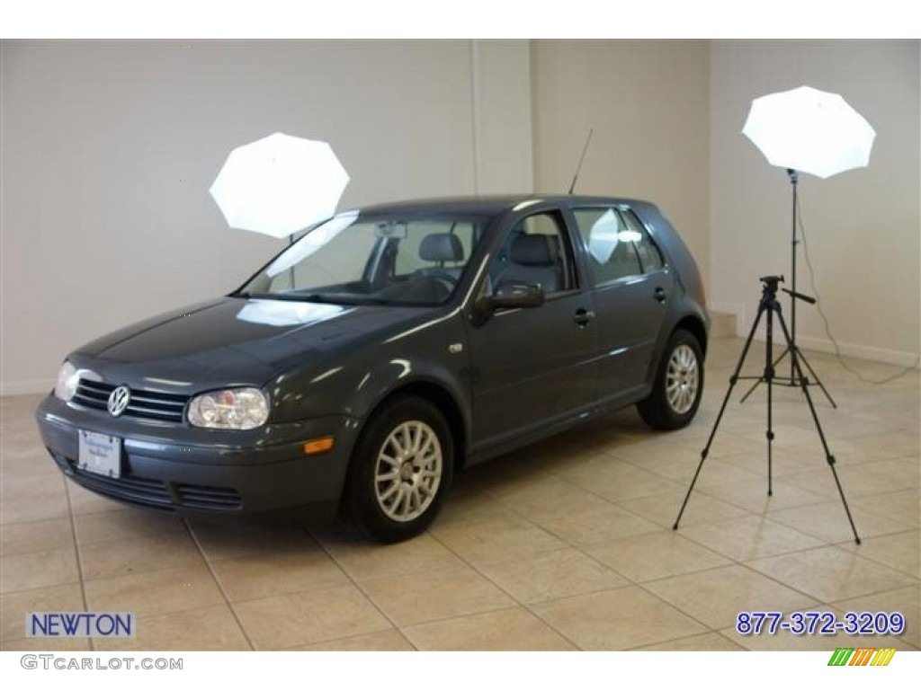 2005 Golf GL TDI 4 Door - Blue Anthracite Metallic / Gray photo #64