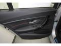 Black/Red Highlight 2012 BMW 3 Series 328i Sedan Door Panel