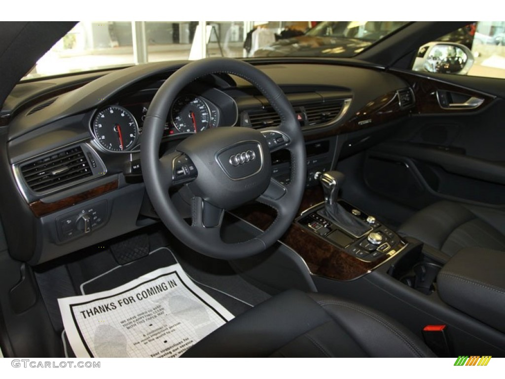 Black Interior 2013 Audi A7 3.0T quattro Prestige Photo #68377303