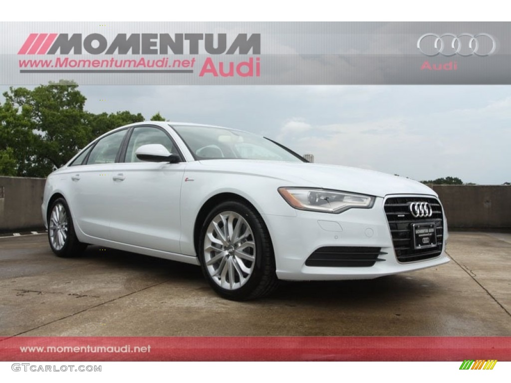 2013 A6 3.0T quattro Sedan - Glacier White Metallic / Velvet Beige photo #1