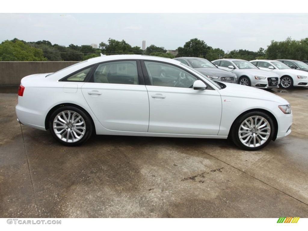 Glacier White Metallic 2013 Audi A6 3.0T quattro Sedan Exterior Photo #68378088