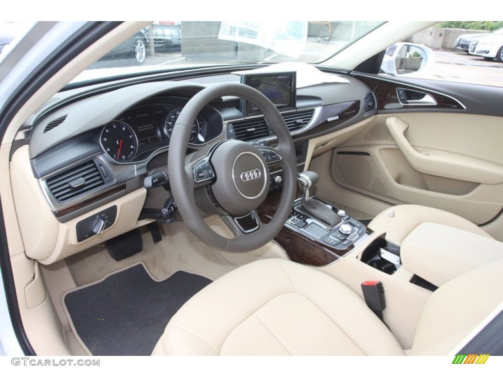 Velvet Beige Interior 2013 Audi A6 3.0T quattro Sedan Photo #68378106