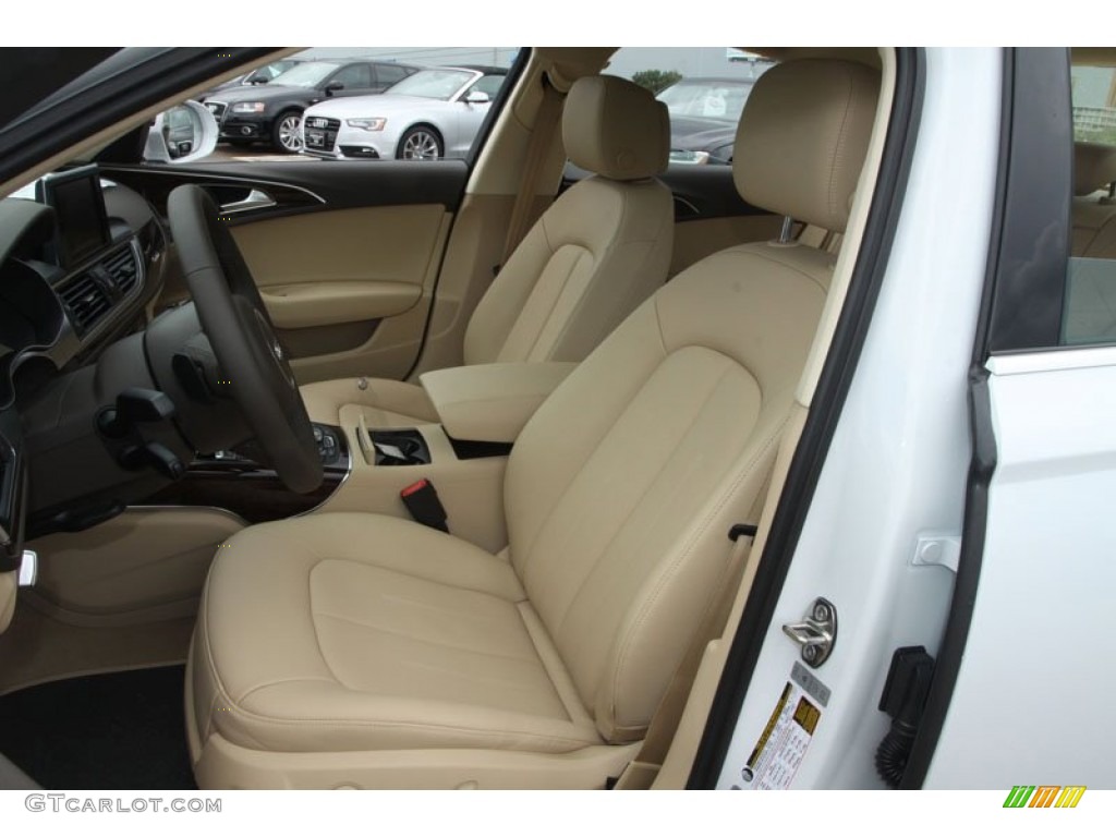 Velvet Beige Interior 2013 Audi A6 3.0T quattro Sedan Photo #68378115