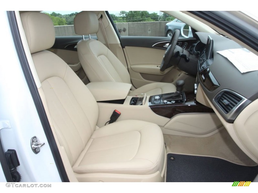 Velvet Beige Interior 2013 Audi A6 3.0T quattro Sedan Photo #68378250