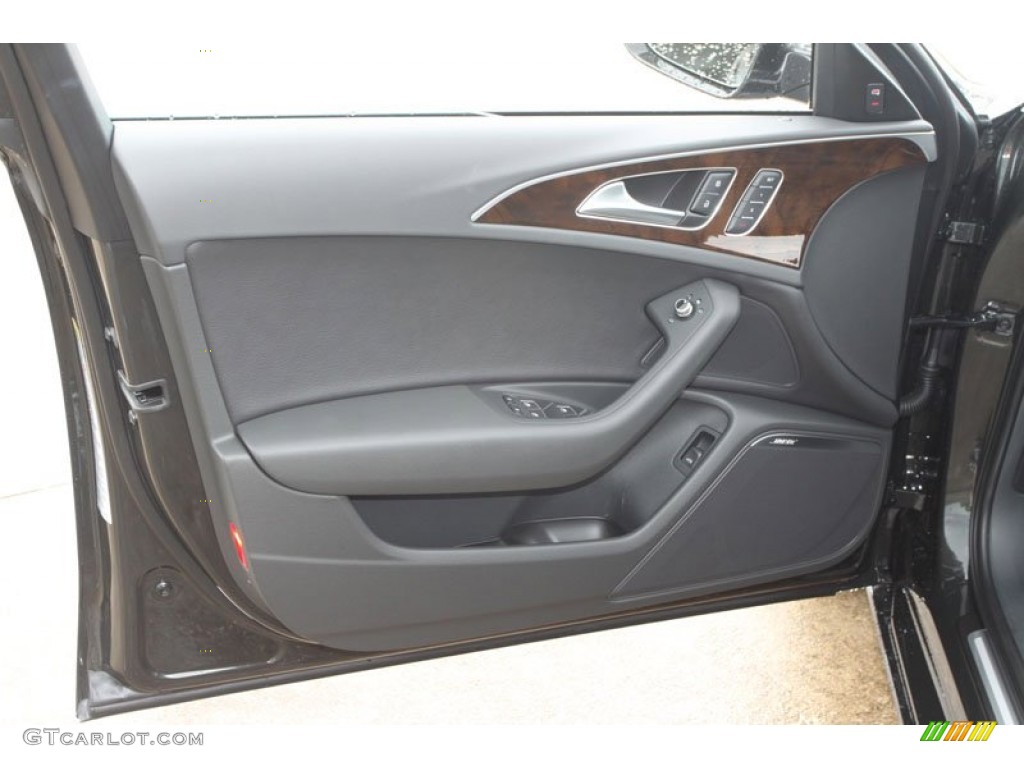 2013 Audi A6 3.0T quattro Sedan Black Door Panel Photo #68378364