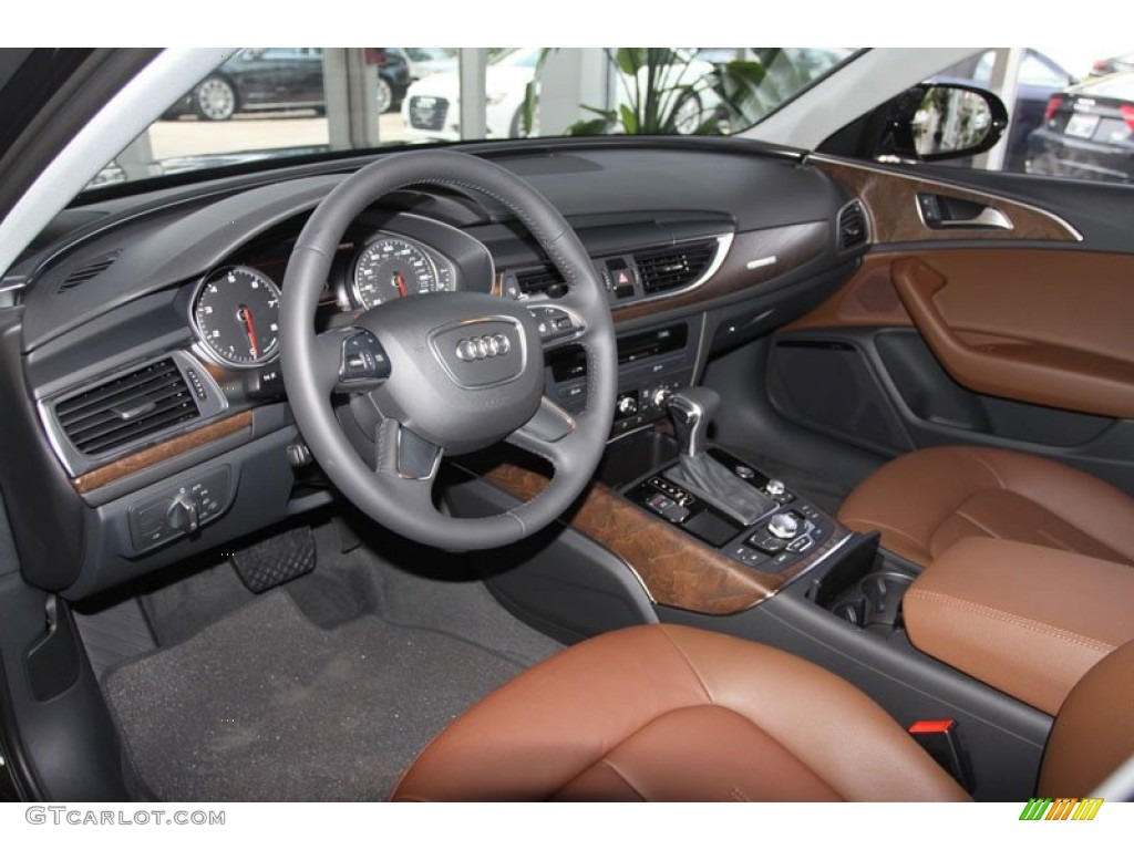Nougat Brown Interior 2013 Audi A6 3.0T quattro Sedan Photo #68378632