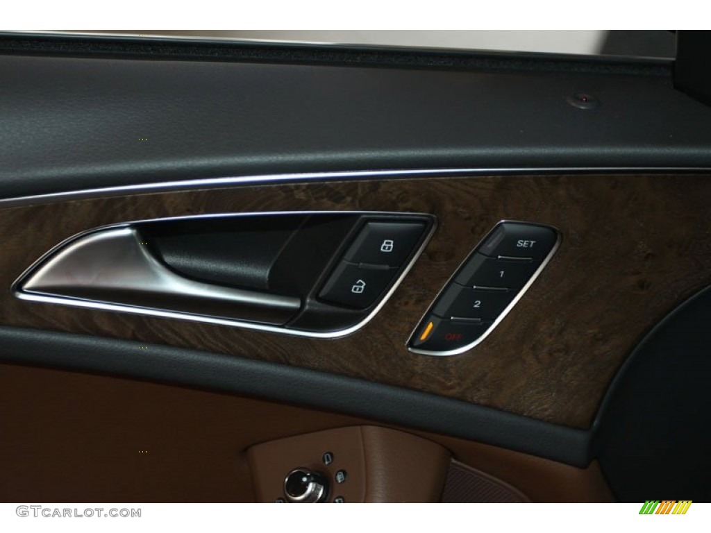 2013 A6 3.0T quattro Sedan - Phantom Black Pearl Effect / Nougat Brown photo #12