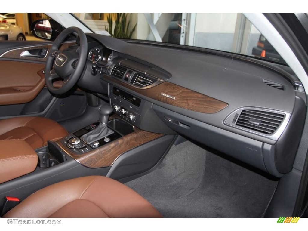 2013 Audi A6 3.0T quattro Sedan Nougat Brown Dashboard Photo #68378772