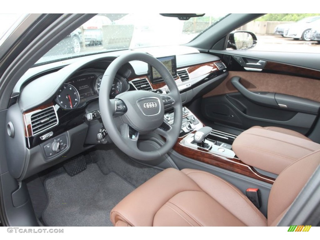 Nougat Brown Interior 2013 Audi A8 L 3.0T quattro Photo #68379172