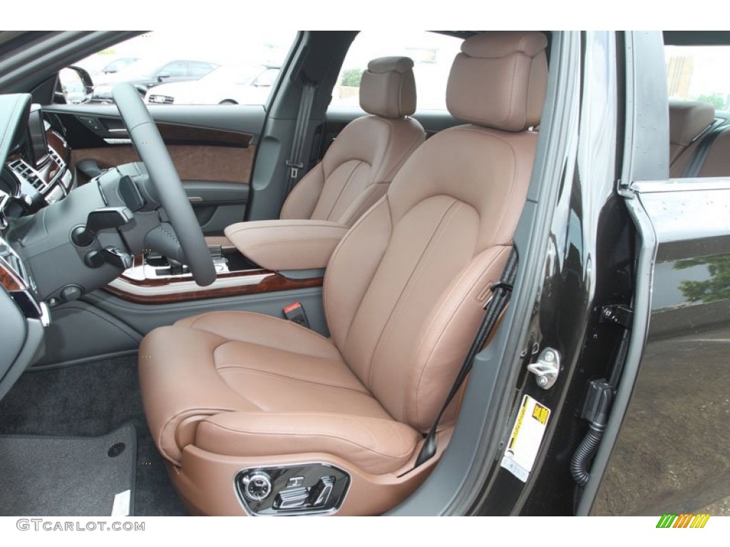 Nougat Brown Interior 2013 Audi A8 L 3.0T quattro Photo #68379183