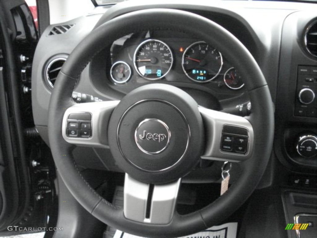 2012 Jeep Compass Limited 4x4 Dark Slate Gray Steering Wheel Photo #68379495