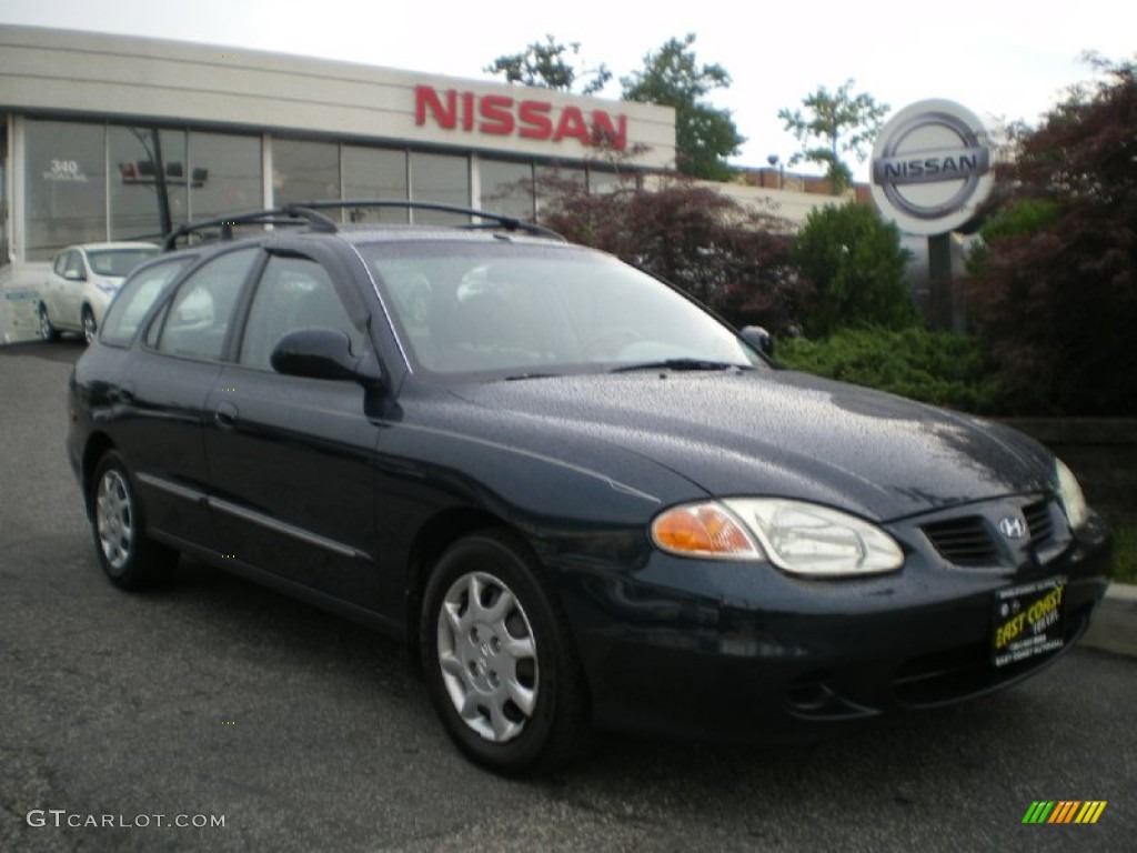 2000 Elantra GLS Wagon - Mystic Teal Mica / Gray photo #1