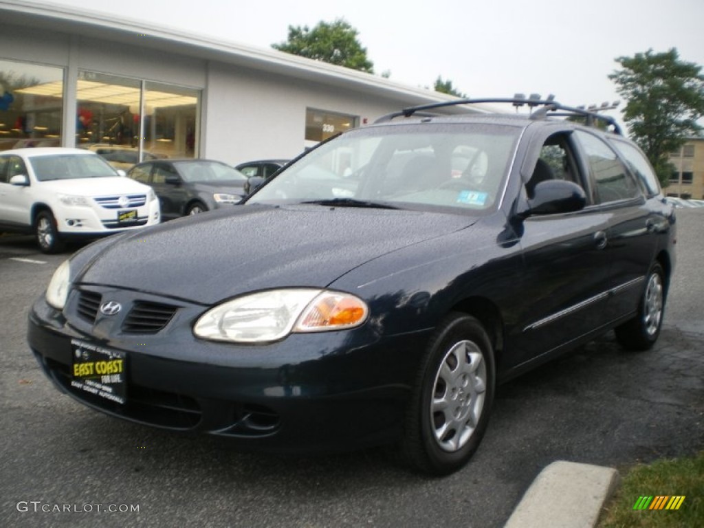 2000 Elantra GLS Wagon - Mystic Teal Mica / Gray photo #3