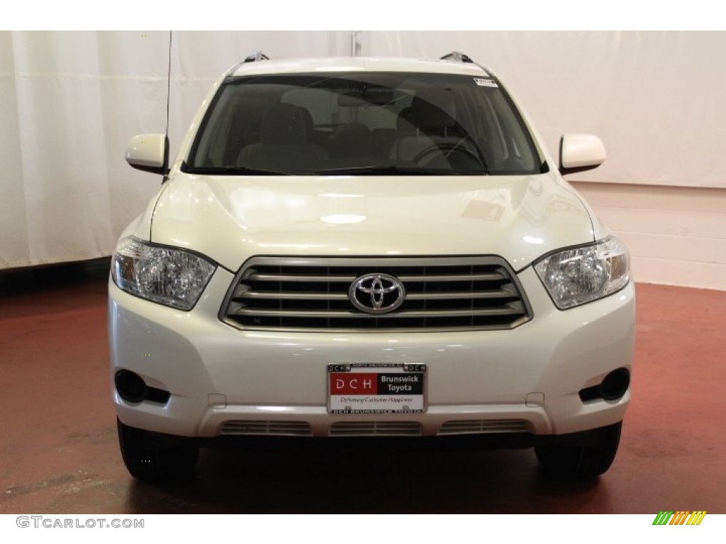 2009 Highlander V6 4WD - Blizzard White Pearl / Ash photo #3