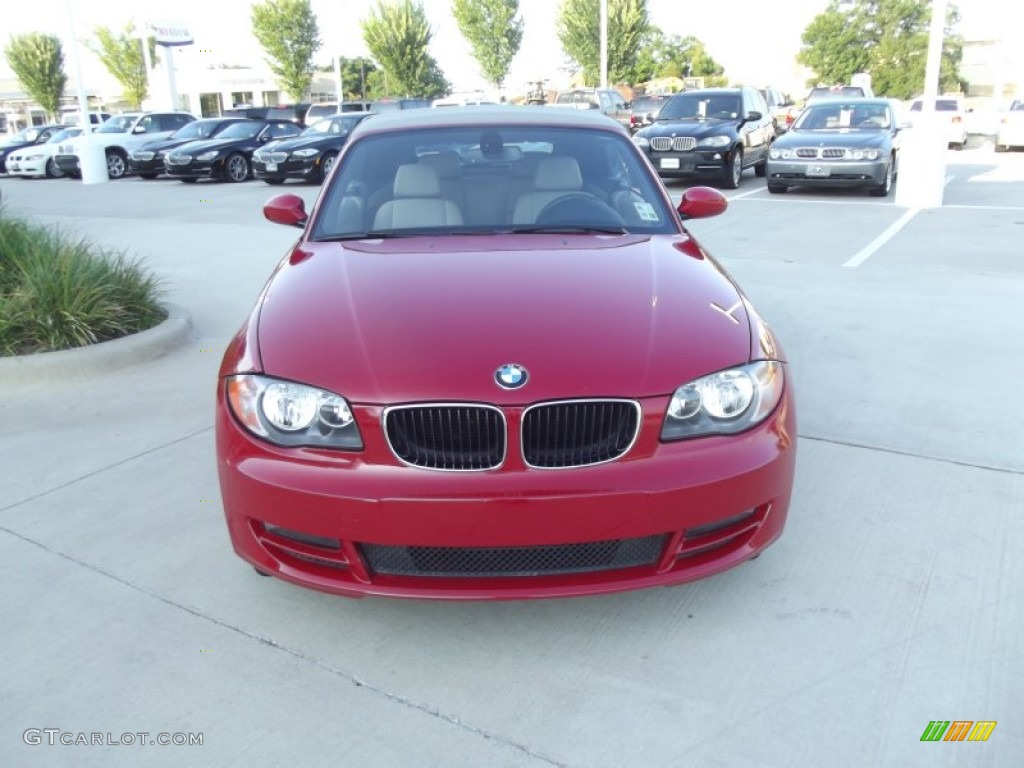 2009 1 Series 128i Convertible - Crimson Red / Taupe photo #7