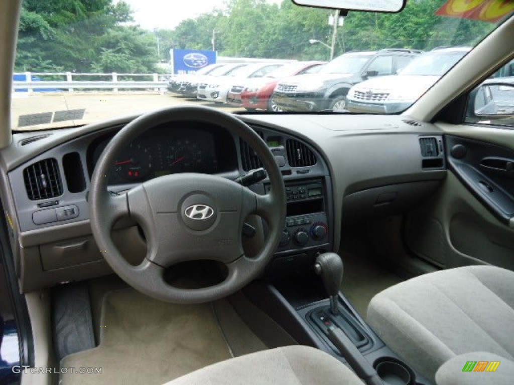 2006 Elantra GLS Sedan - Moonlit Dark Blue / Gray photo #10