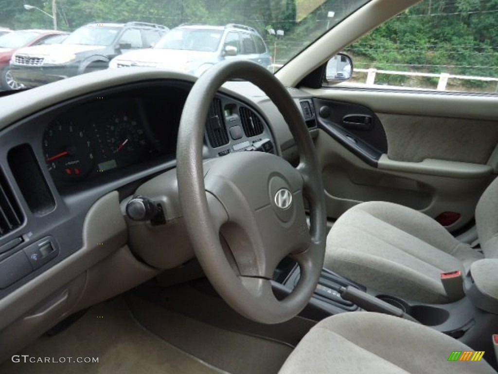 2006 Elantra GLS Sedan - Moonlit Dark Blue / Gray photo #12