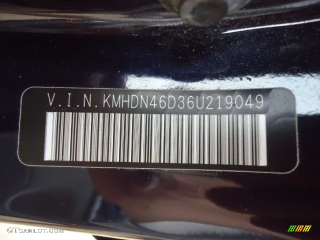 2006 Elantra GLS Sedan - Moonlit Dark Blue / Gray photo #13