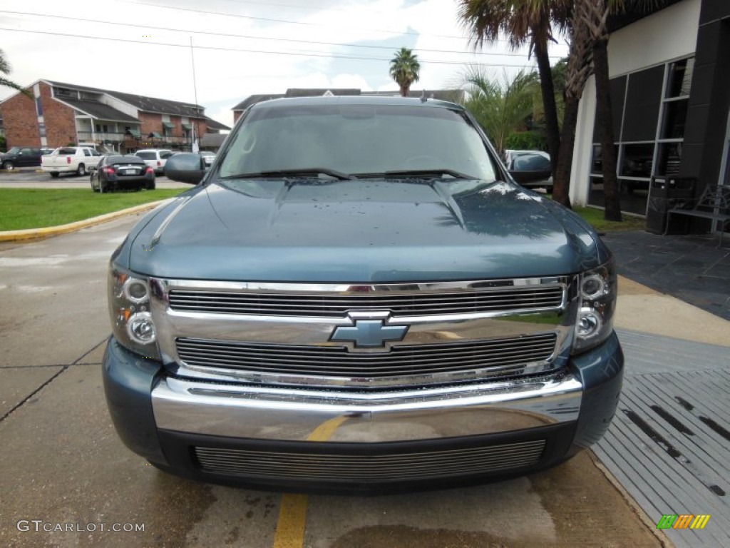 2008 Silverado 1500 LT Crew Cab - Blue Granite Metallic / Ebony photo #2